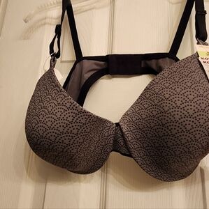 Warner's Black Patterned Bra